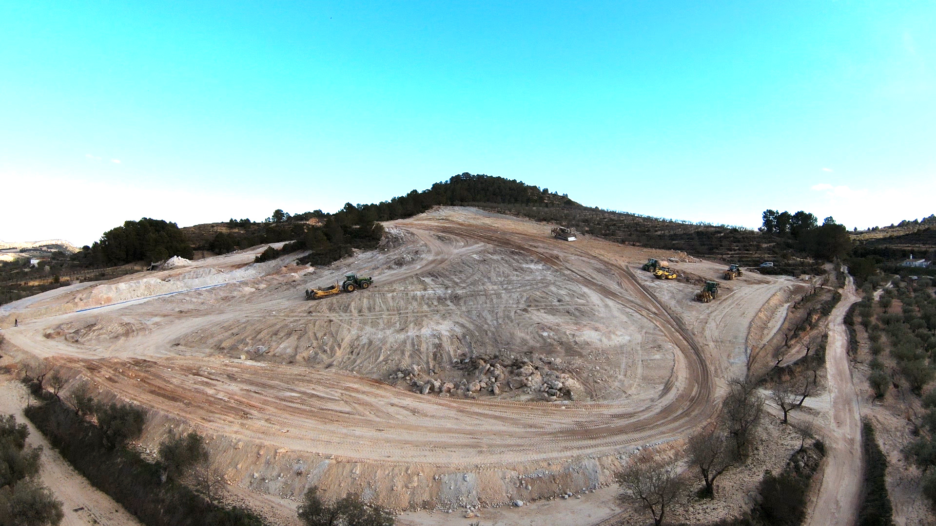Vista panorámica movimiento tierras Férez