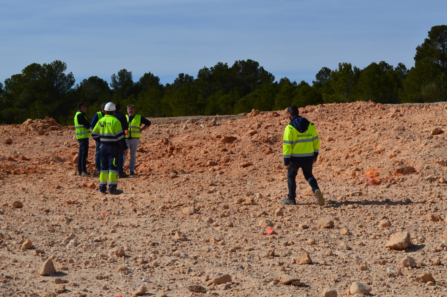 Roca pulverizada tras la voladura Alcadozo 1