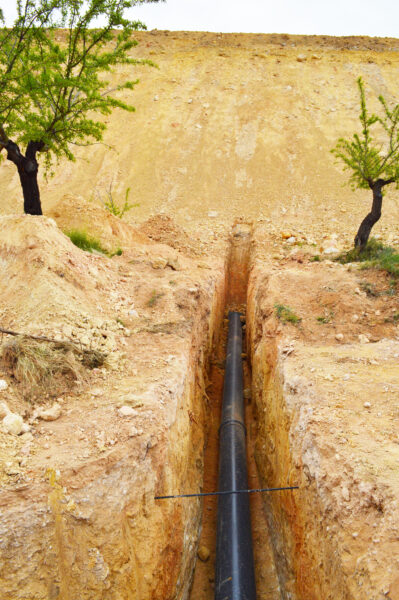 Tubería de llenado Balsa Férez Abril 2025